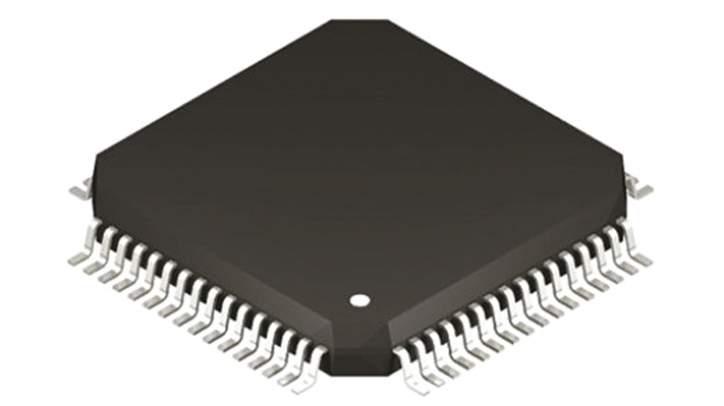 Microcontrolador Microchip PIC18F66K22-I/PTRSL, núcleo PIC de 8bit, RAM 4 kB, 64MHZ, TQFP de 64 pines