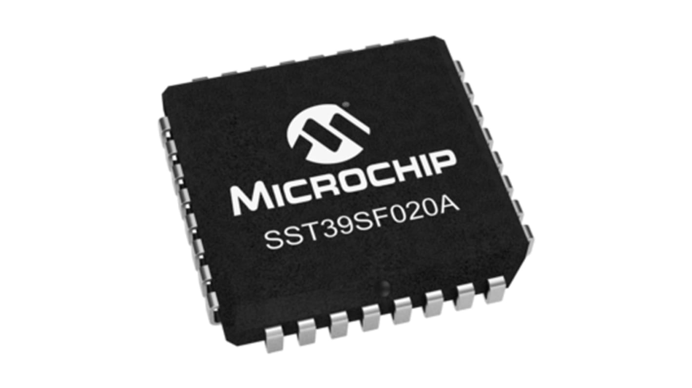 Flash memória SST39SF020A-70-4I-NHE Párhuzamos, 2MB, 256K x 8 bit, 70ns, 4,5 V – 5,5 V, 32-tüskés, PLCC