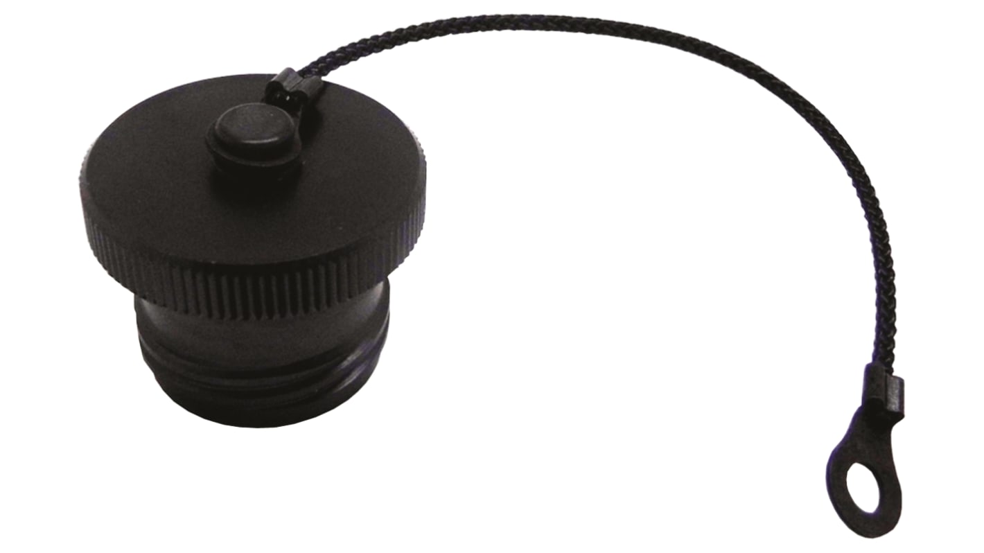 Amphenol Limited 3 TV MIL-DTL-38999 Male Dust Cap, Shell Size 9, with Black Zinc Nickle Finish