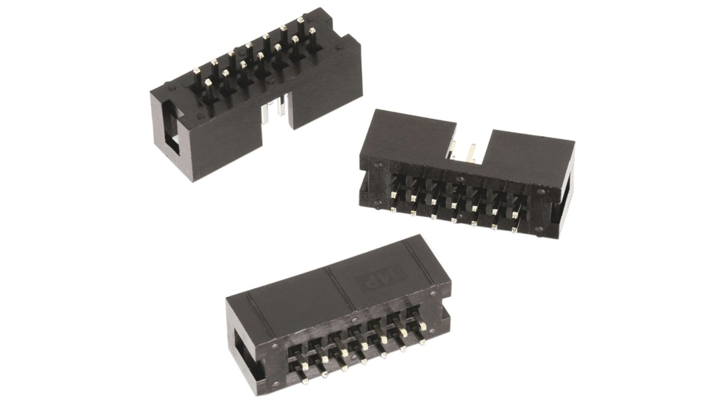 Conector macho para PCB Wurth Elektronik serie WR-BHD de 24 vías, 2 filas, paso 2.54mm, para soldar, Montaje de Cable