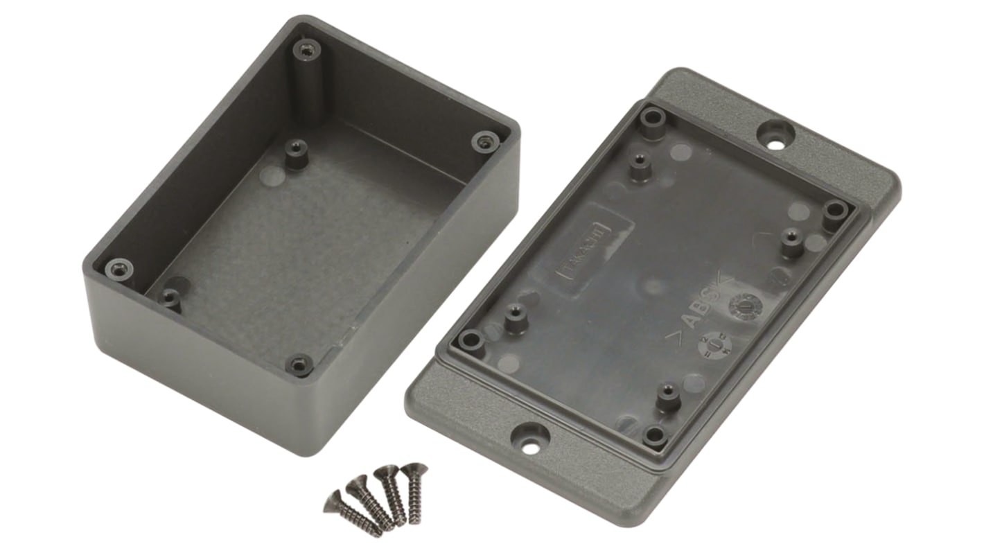 Takachi Electric Industrial TWF Series Grey Flame Resistant ABS Enclosure, Flanged, 70.4 x 50.4 x 17mm