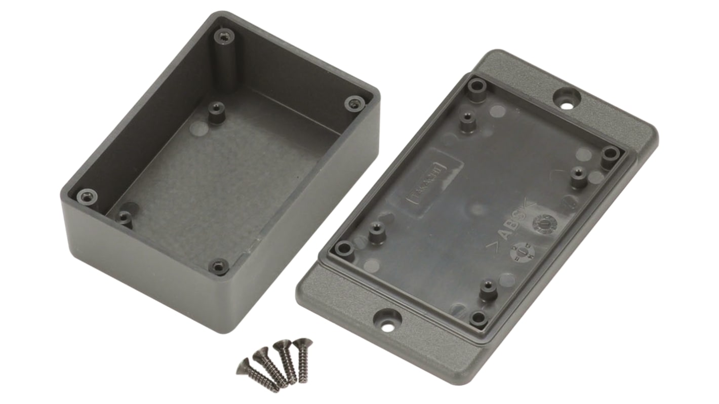 Takachi Electric Industrial TWF Series Grey Flame Resistant ABS Enclosure, Flanged, 90.4 x 50.4 x 17mm