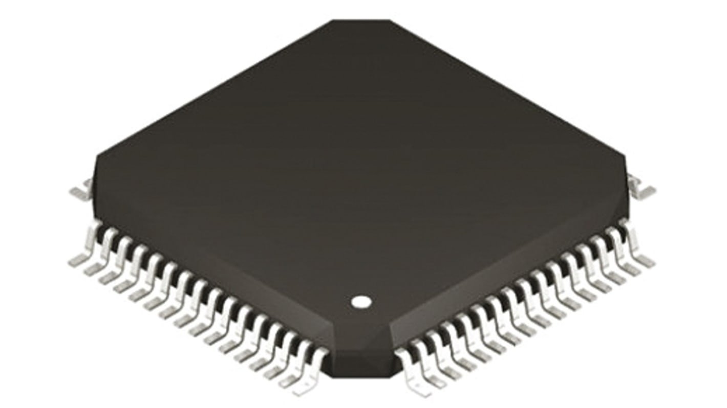 Processeur signal numérique, DSPIC33EP512MC806-I/PT, 16bit, 70MHz, 536 ko Flash, 2(24 x 10/12 bits) ADC, TQFP 64 .