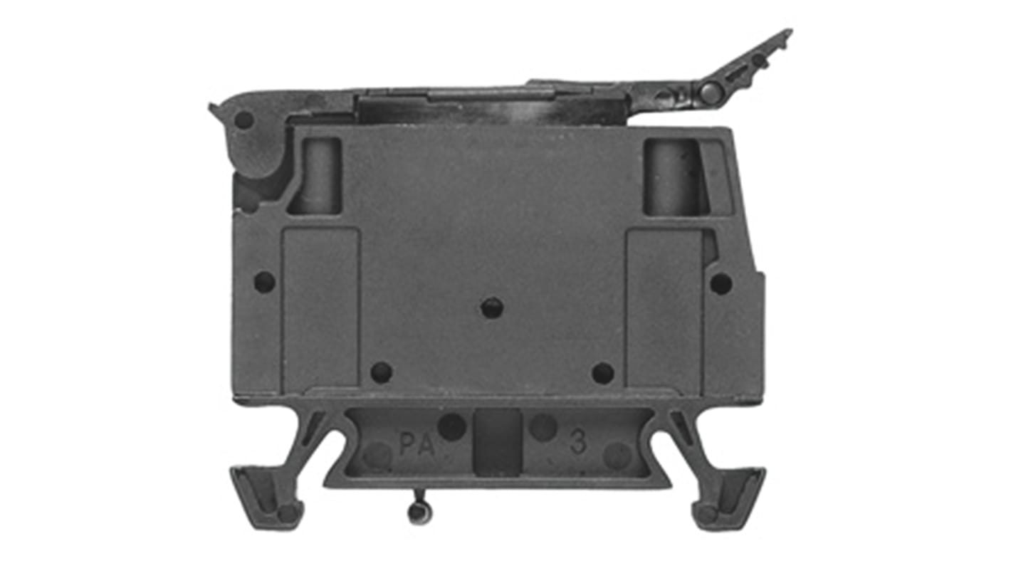 Weidmuller W Series Black Fused DIN Rail Terminal, 4mm², Single-Level, Screw Termination, Fused