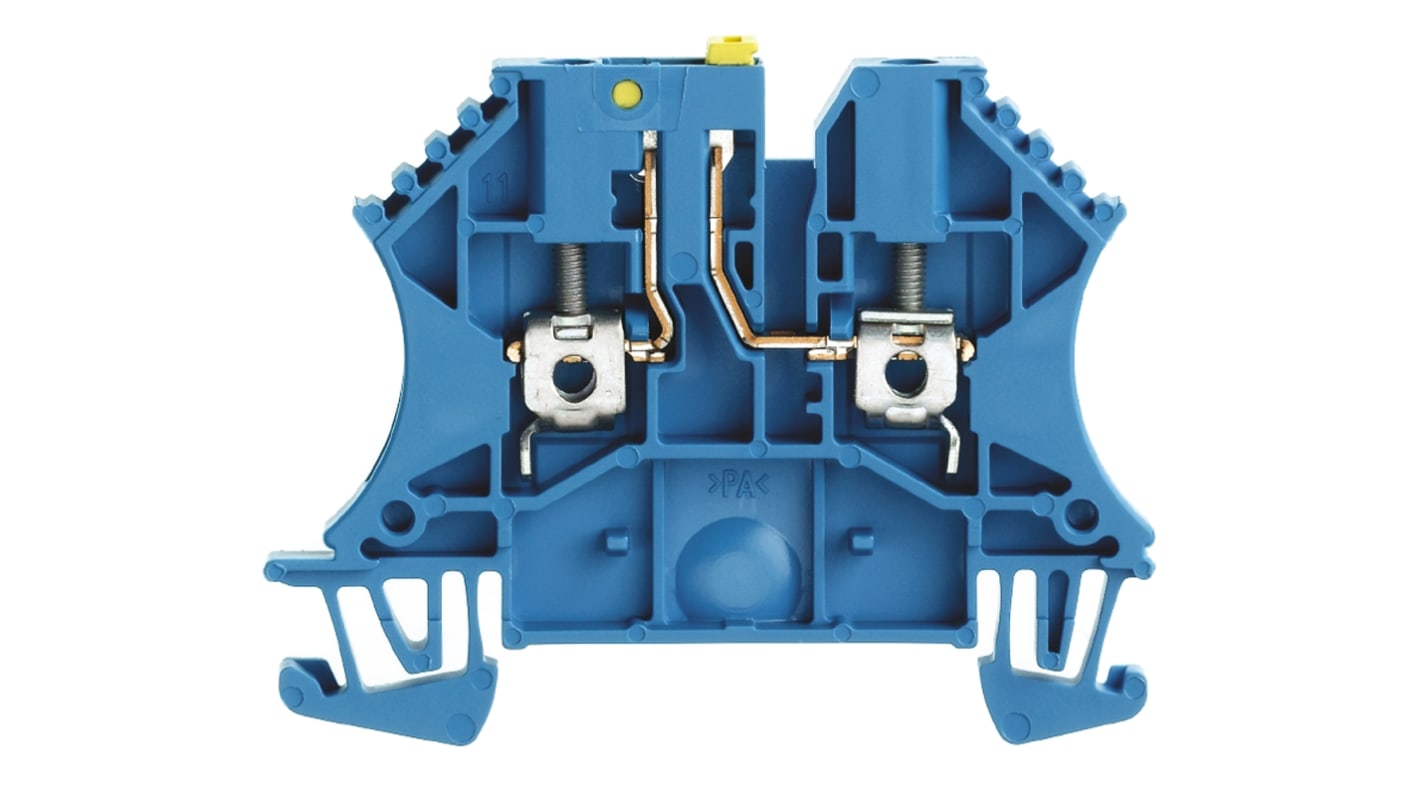 Weidmuller W Series Blue Disconnect Terminal Block, 2.5mm², Single-Level, Screw Termination
