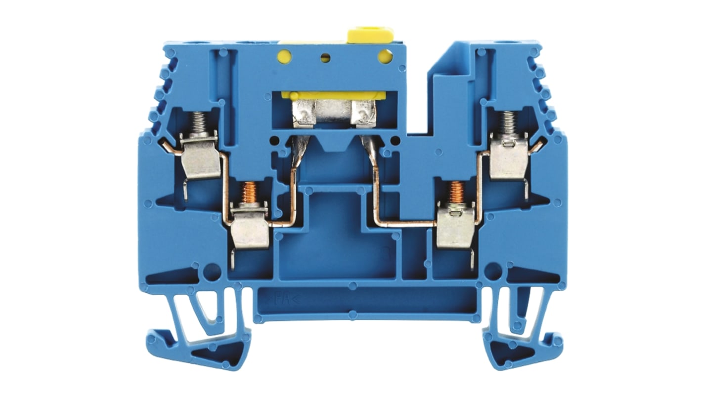 Weidmuller W Series Blue Disconnect Terminal Block, 2.5mm², Single-Level, Screw Termination