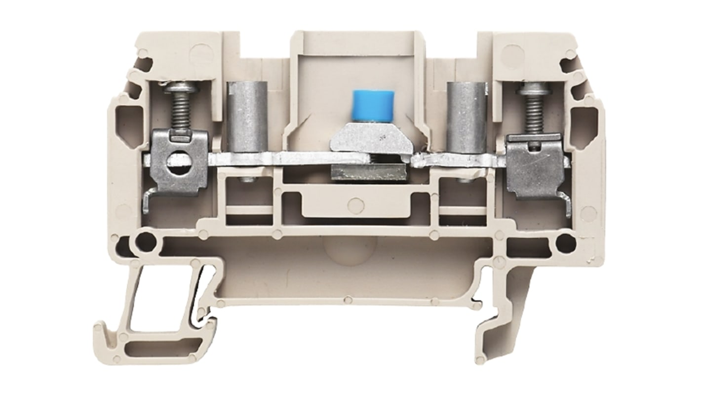 Weidmüller W Series Brown Disconnect Terminal Block, Single-Level, Screw Termination