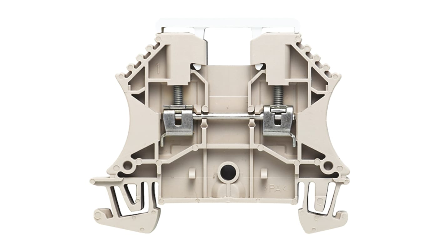 Weidmuller W Series Dark Beige Thermoelectric Voltage Terminal Block Pair, 2.5mm², Single-Level, Screw Termination, ATEX