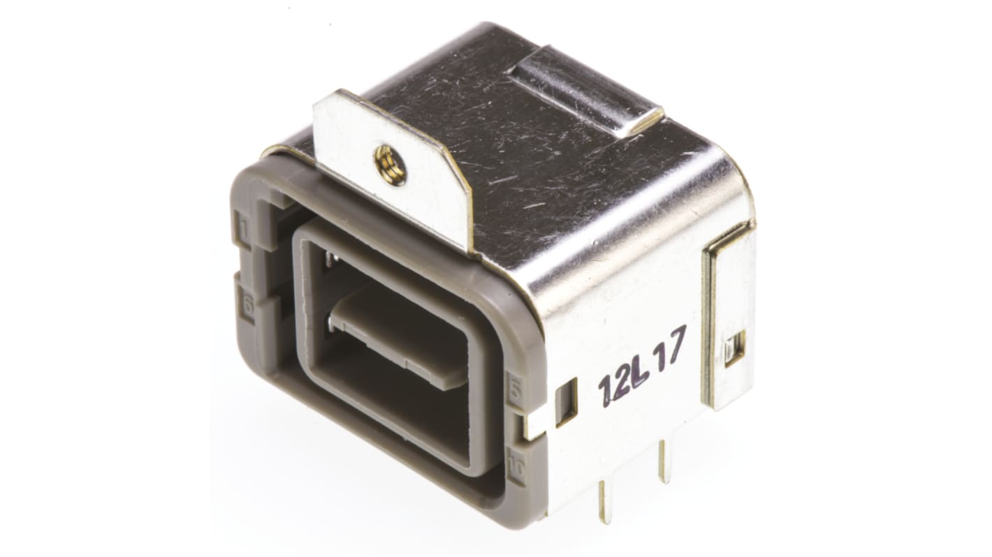 Conector macho para PCB Ángulo de 90° Hirose serie GT17V de 10 vías, paso 2mm, para soldar