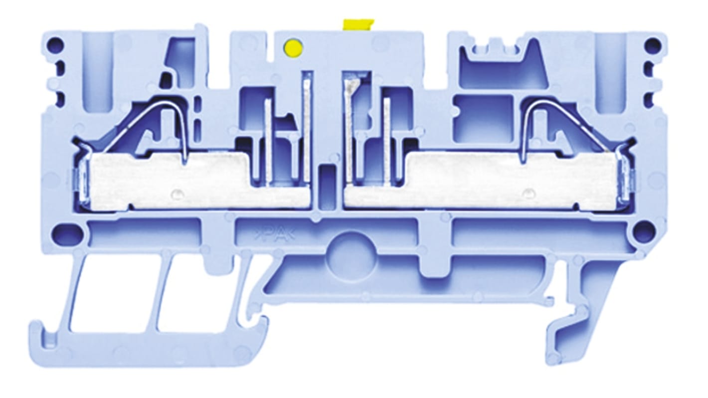 Weidmuller P Series Blue Disconnect Terminal Block, 0.5 → 6mm², Single-Level, Push In Termination