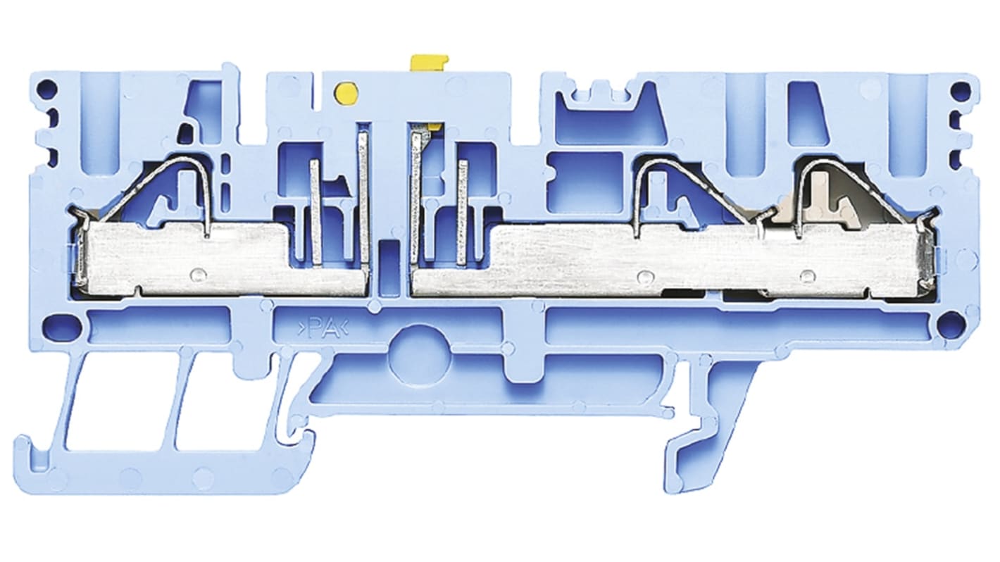 Weidmüller P Series Blue Disconnect Terminal Block, 0.5 → 6mm², Single-Level, Push In Termination