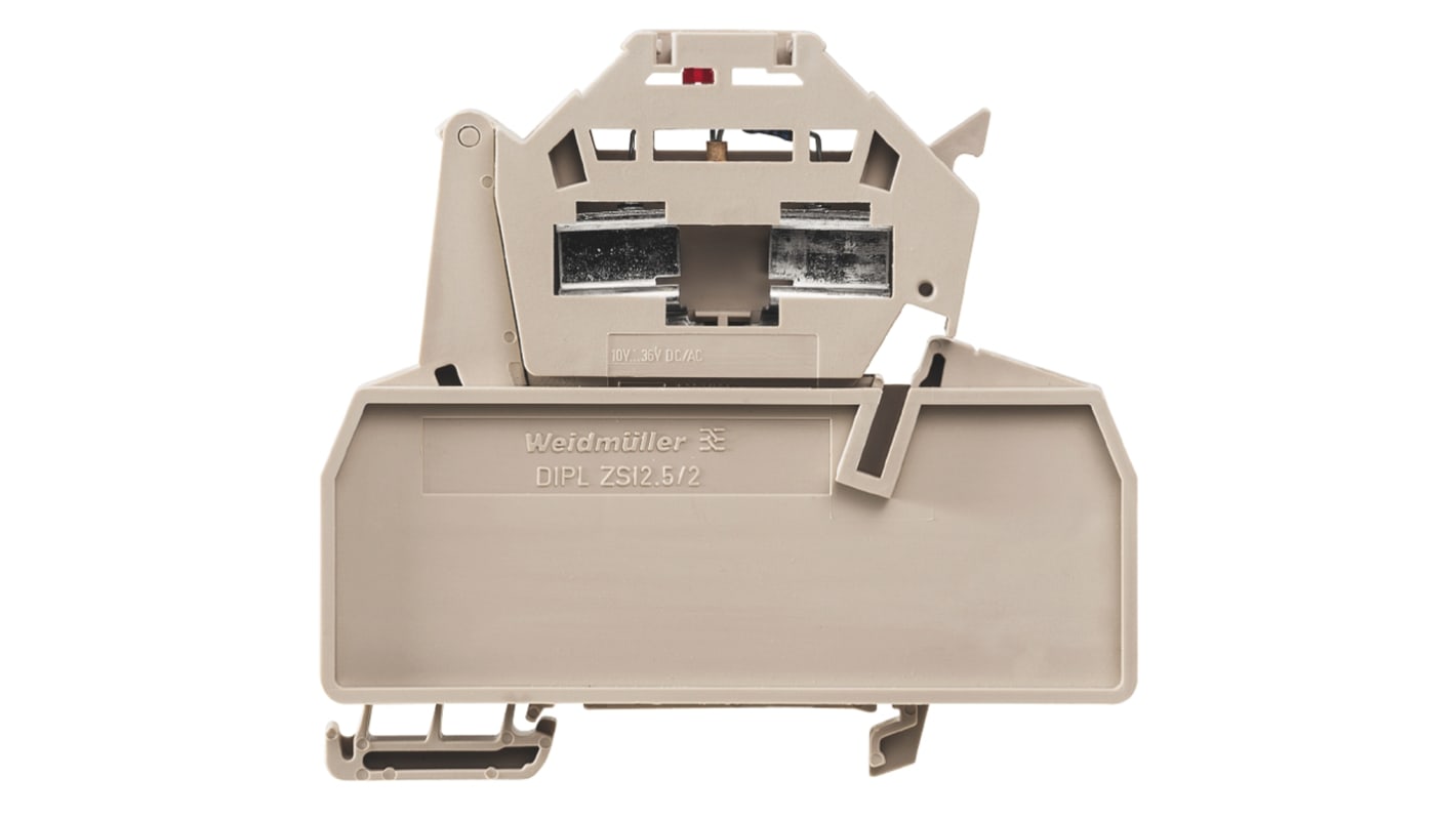 Weidmüller Z Reihenklemme mit Sicherungshalter Einfach Beige, 120 V ac/dc / 12A, Klemmanschluss