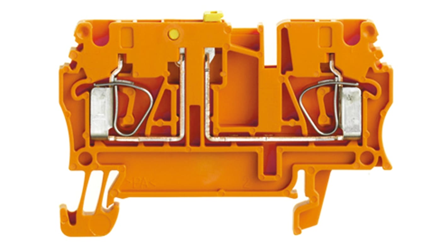 Weidmüller Z Series Orange Disconnect Terminal Block, 2.5mm², Single-Level, Clamp Termination