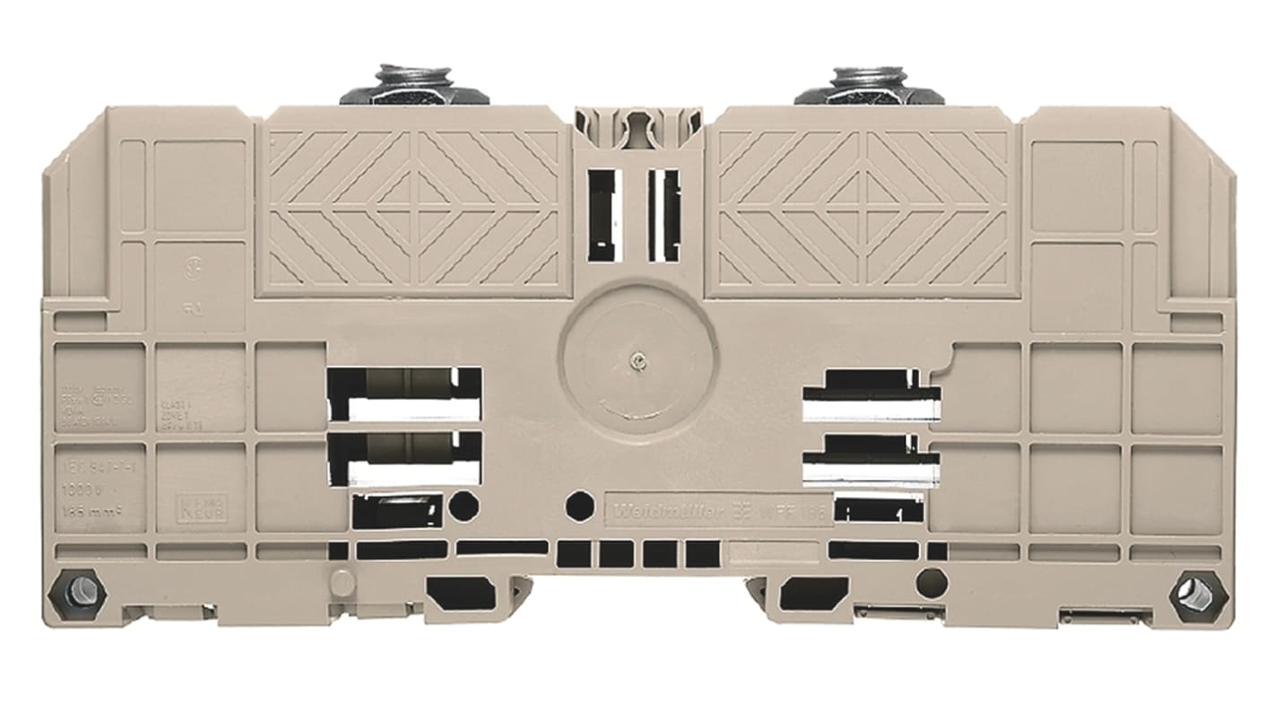 Weidmuller WFF Series Dark Beige DIN Rail Terminal Block, 6 → 150mm², Single-Level, Bolt Termination