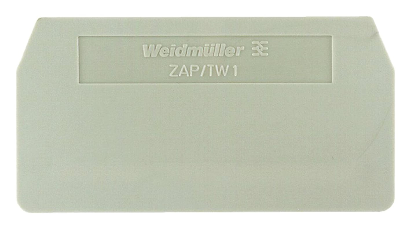 Tapa Weidmuller serie Z, para usar con Borne ZDU 4/4AN, borne ZDU 4/4AN BL, borne ZPE 4/4AN