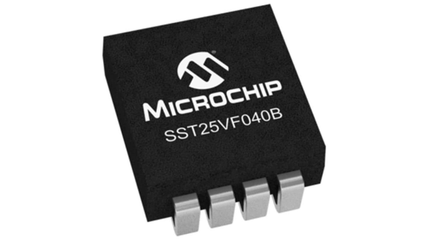 マイクロチップ,  フラッシュメモリ 4Mbit SPI, 8-Pin, SST25VF040B-50-4I-S2AE