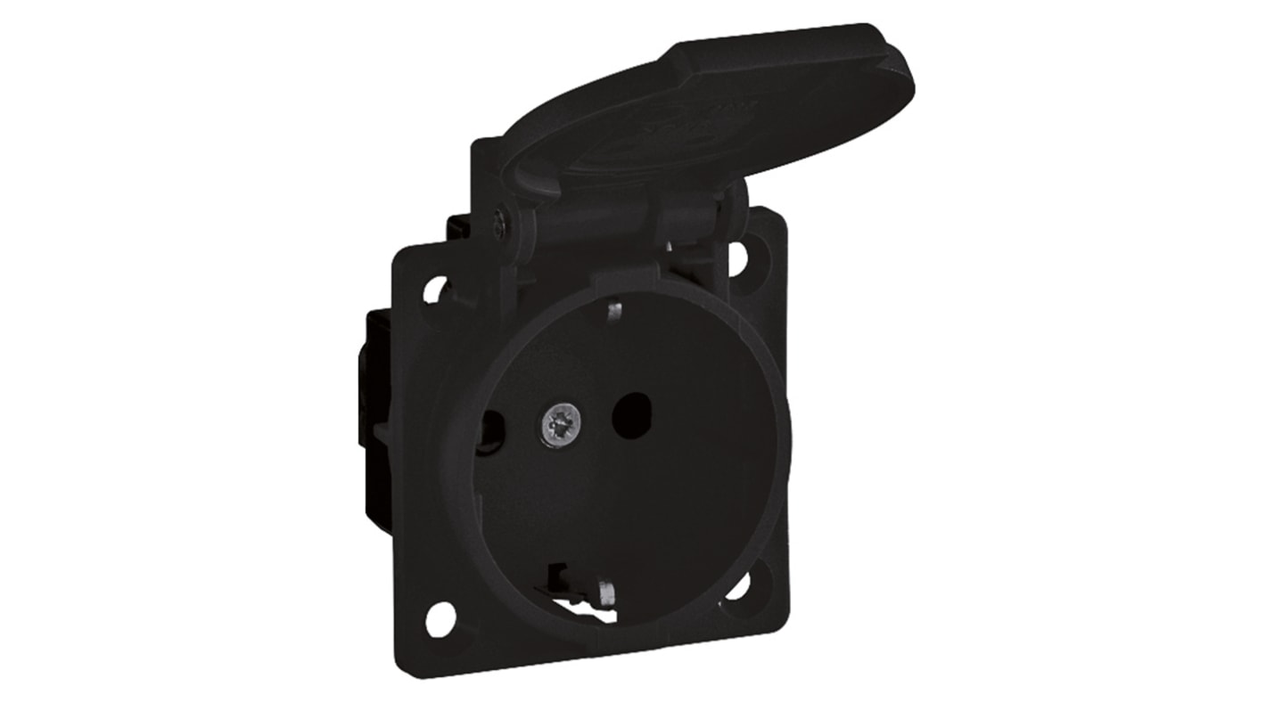 Presa elettrica, ABL Sursum 1462002, 16A, 1 modulo, IP54, presa Tipo E - francese in PVC, Montaggio a pannello 250 V