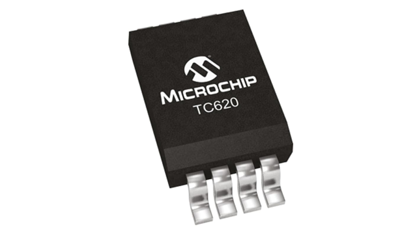 Microchip Temperature Sensor, Driver Output, Surface Mount, Serial, ±3°C, 8 Pins