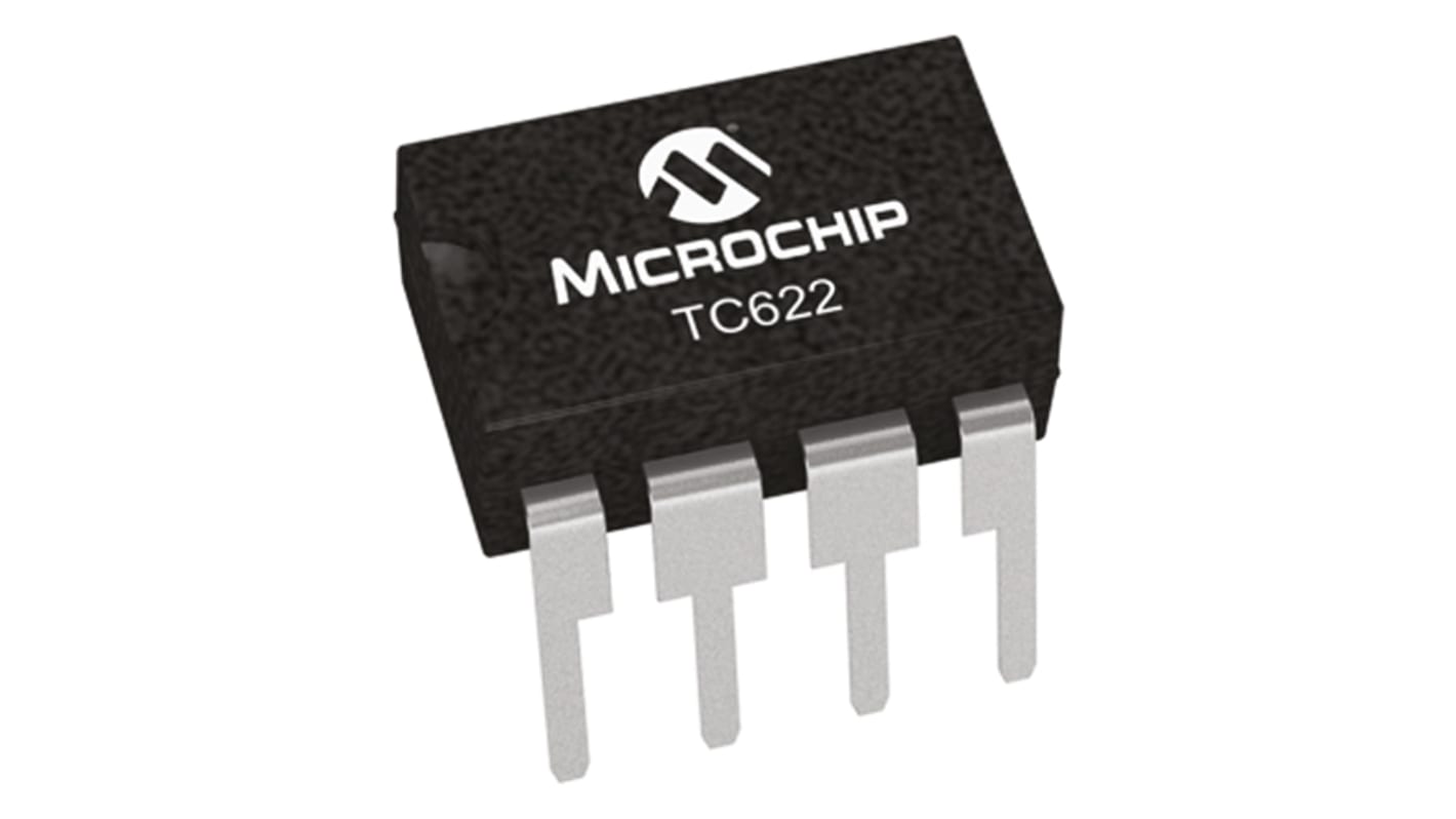 Microchip Temperature Sensor, Driver Output, Through Hole Mount, Serial, ±5°C, 8 Pins