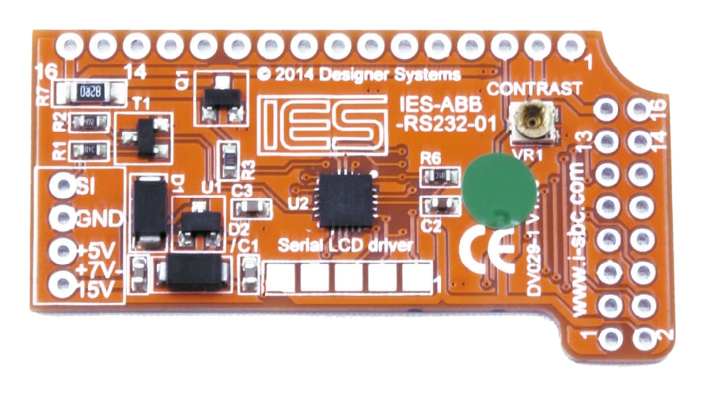 Intelligent Display Solutions Display-Interface Set 8-bit, RS232 für Alphanumerische LCD-Anzeigen RS-232 LCD-Anzeige,