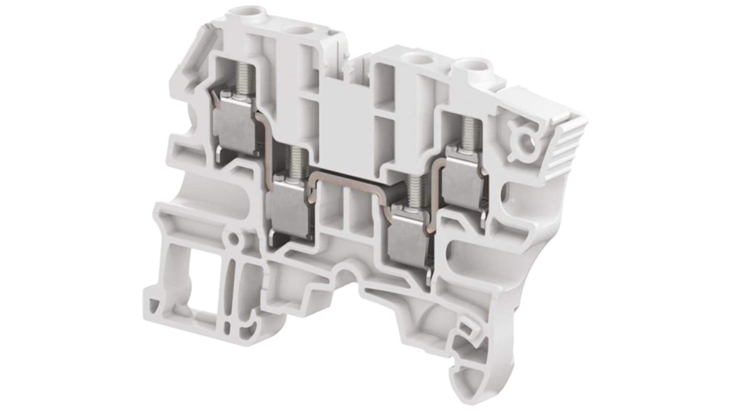 Entrelec ZS6 Series Grey Standard Din Rail Terminal, 4mm², Single-Level, Screw Termination, ATEX