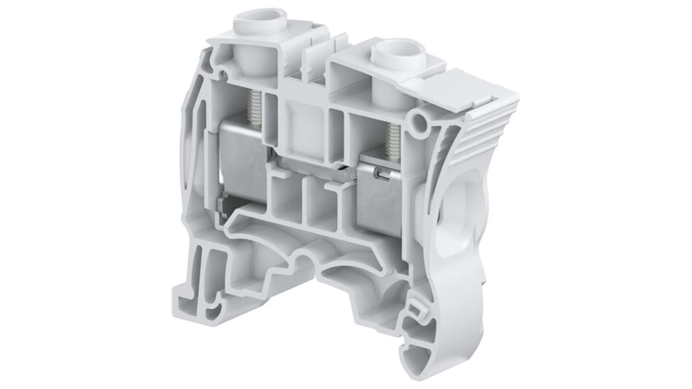 Entrelec ZS25 Anschlussklemme für Standard-DIN-Schiene Einfach Grau, 16mm², 1 kV ac / 76A