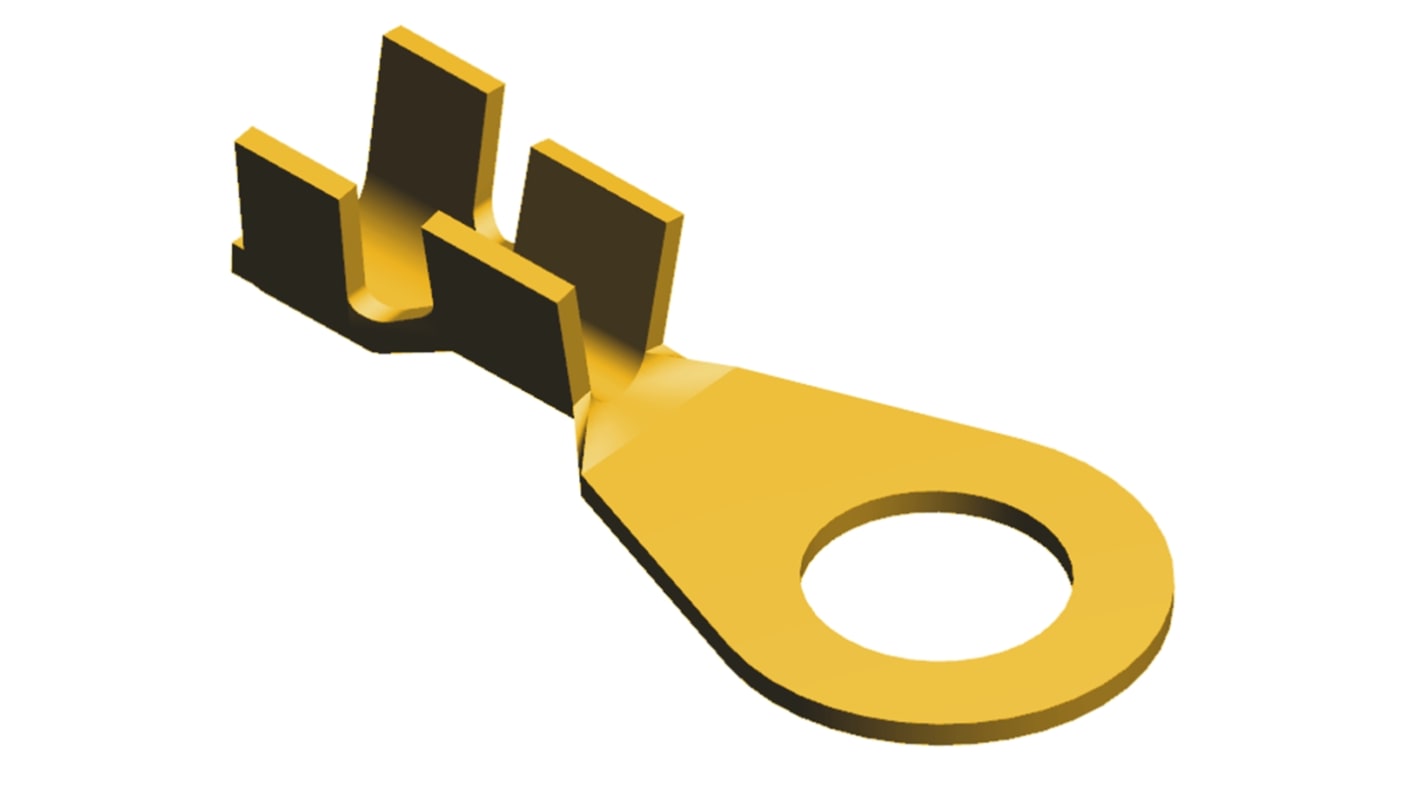 603941 TE Connectivity Uninsulated Ring Terminal, 10 Stud Size, 0