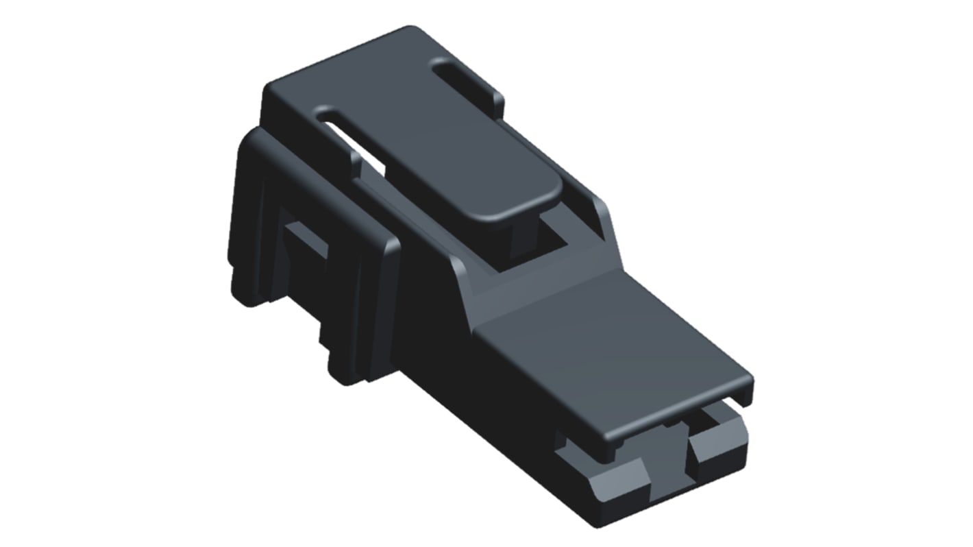 TE Connectivity コネクタハウジング 1極, Positive Lock .250 Mk I, 黒 520961-1