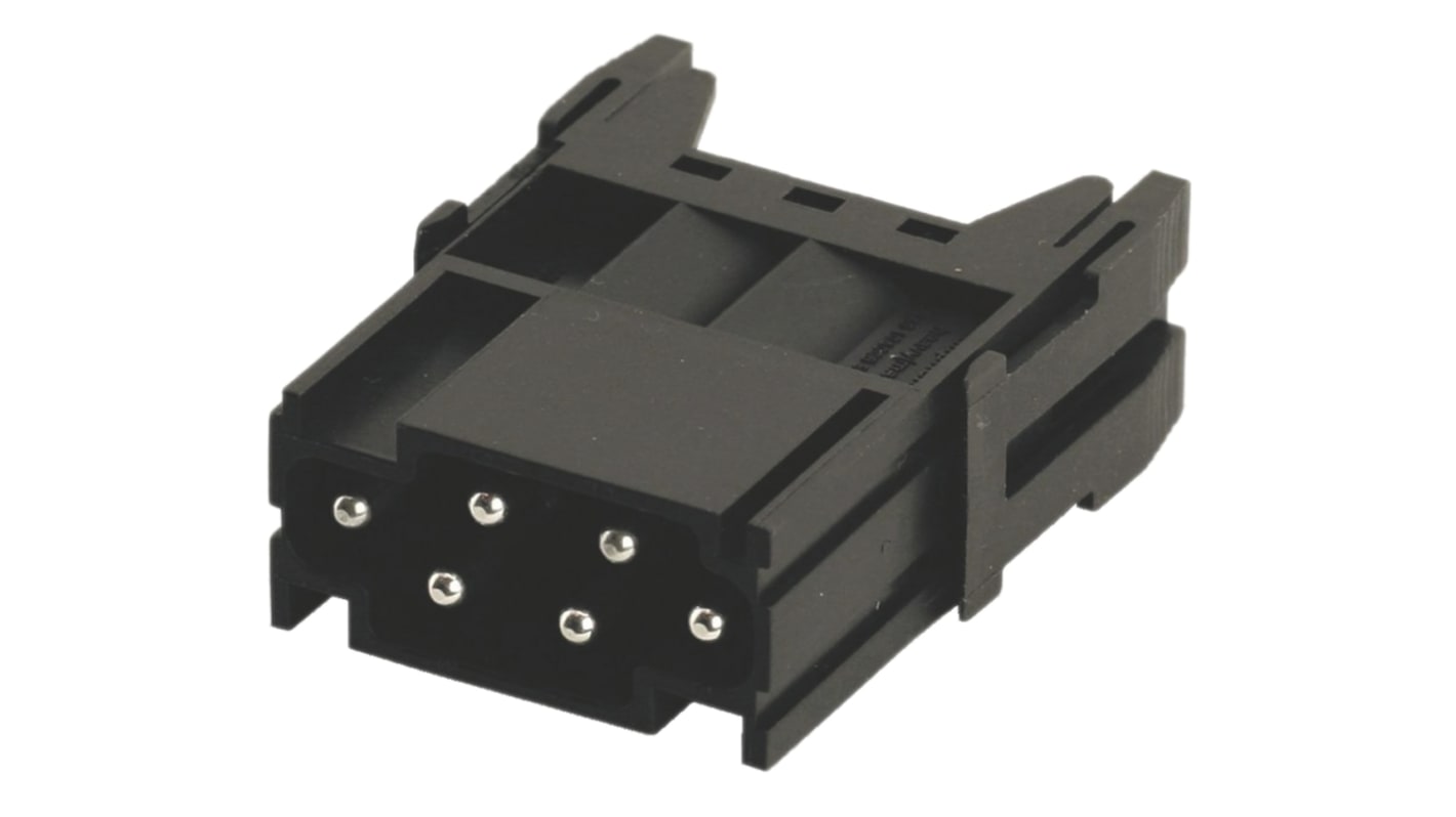 Amphenol Industrial Heavy Duty Power Connector Module, Male, Heavy Mate F Series, 6 Contacts