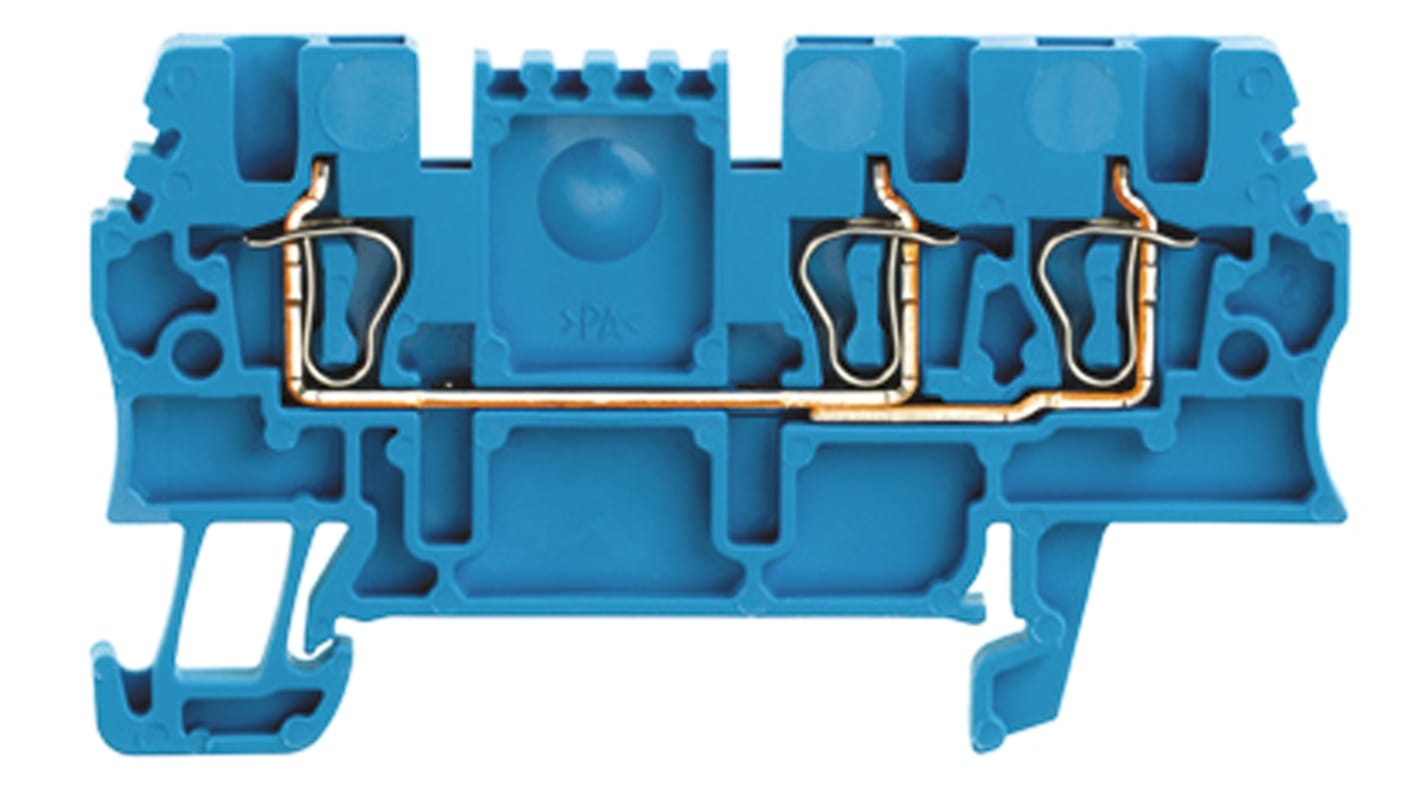 Blok zacisków przelotowych Weidmuller poziomy: Pojedynczy 30 → 16AWGZacisk Factory Automation raster: 3.5mm