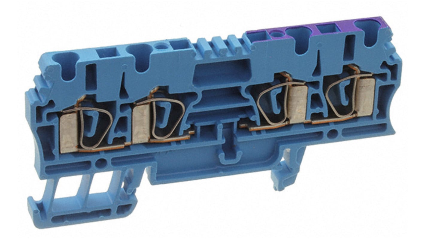 Weidmuller Z Series Blue Feed Through Terminal Block, 2.5mm², Single-Level, Clamp Termination