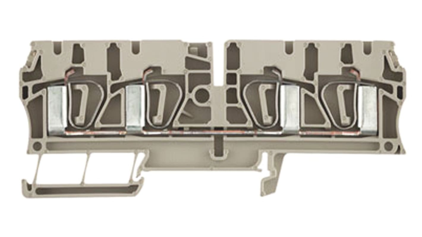 Weidmüller Z Series Beige Feed Through Terminal Block, Single-Level, Clamp Termination