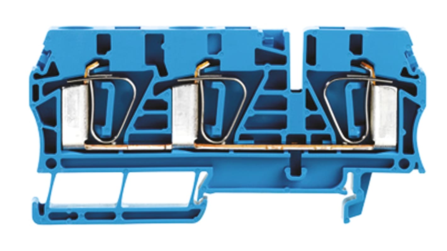 Weidmüller Z Reihenklemme Einfach Blau, 800 V / 41A, Klemmanschluss