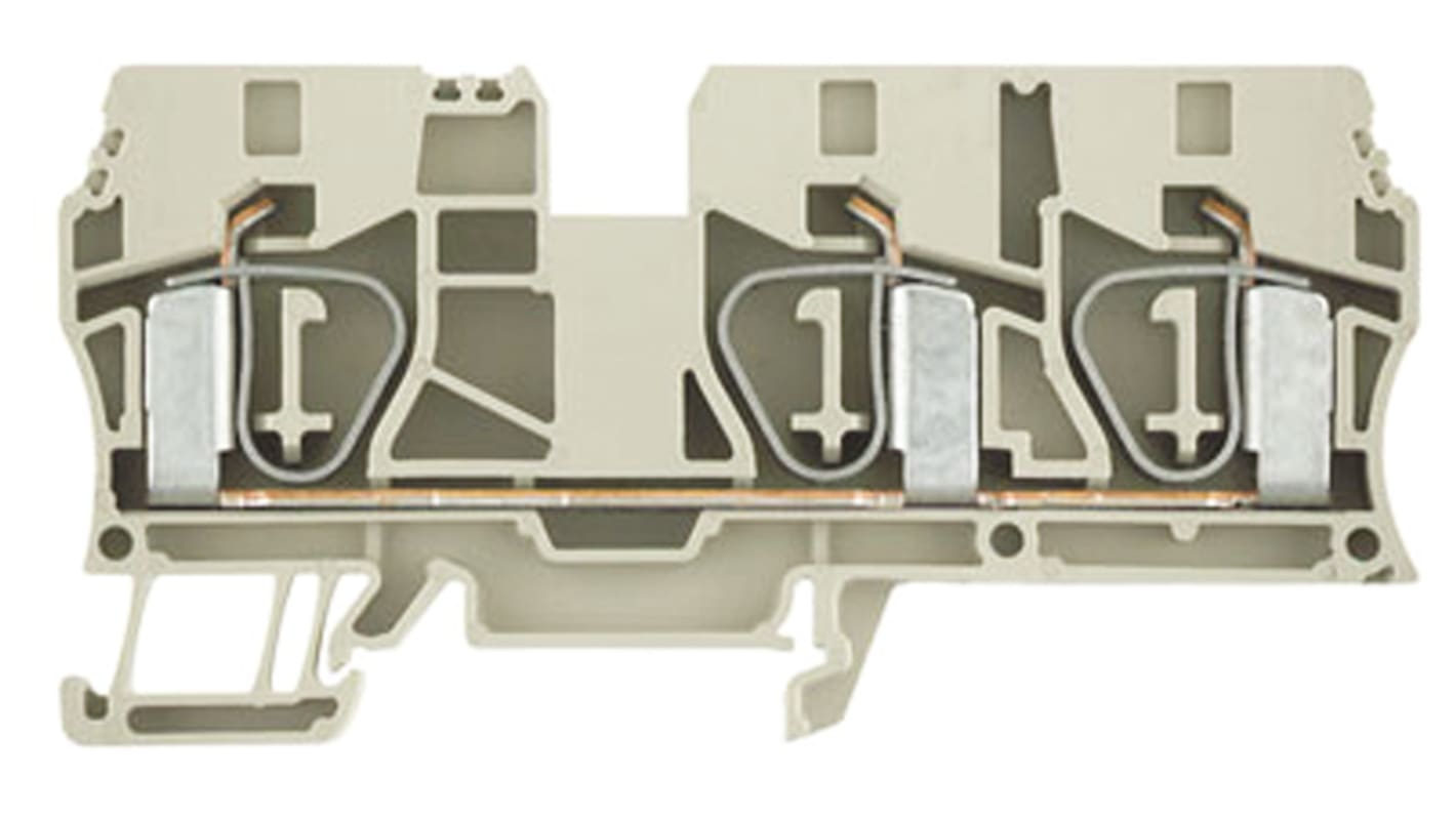 Weidmüller Z Series Beige Feed Through Terminal Block, Single-Level, Clamp Termination