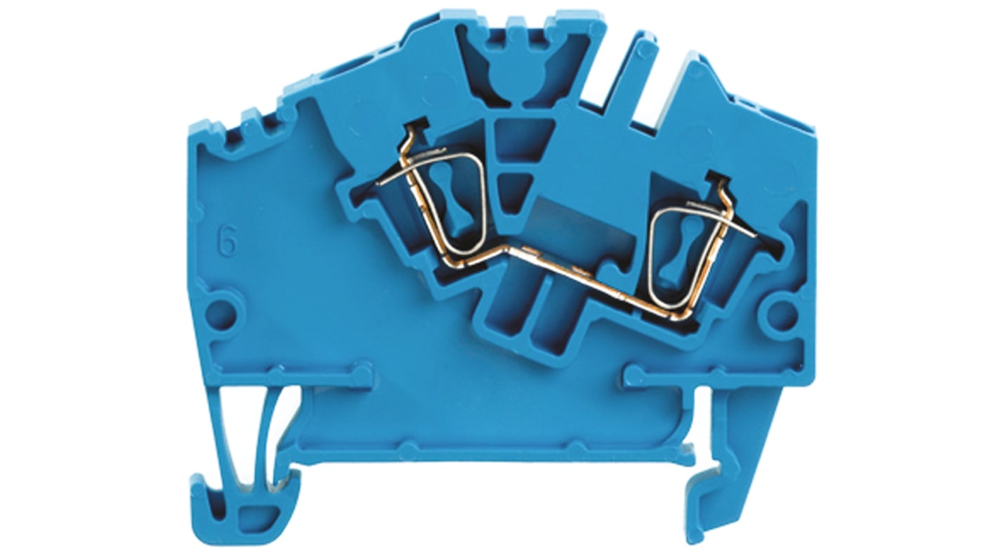 Weidmuller Z Series Blue Feed Through Terminal Block, 2.5mm², Single-Level, Clamp Termination