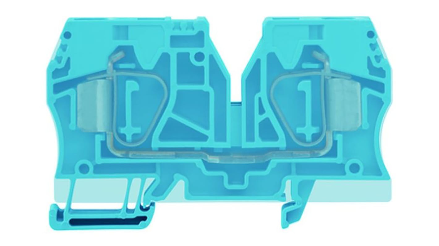 Weidmüller Z Reihenklemmenblock Einfach Blau, 500 V / 76A, Klemmanschluss