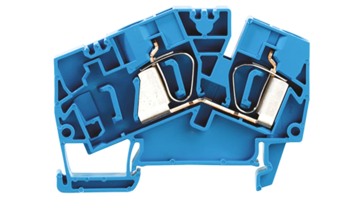 Weidmüller Z Series Blue Feed Through Terminal Block, Single-Level, Clamp Termination