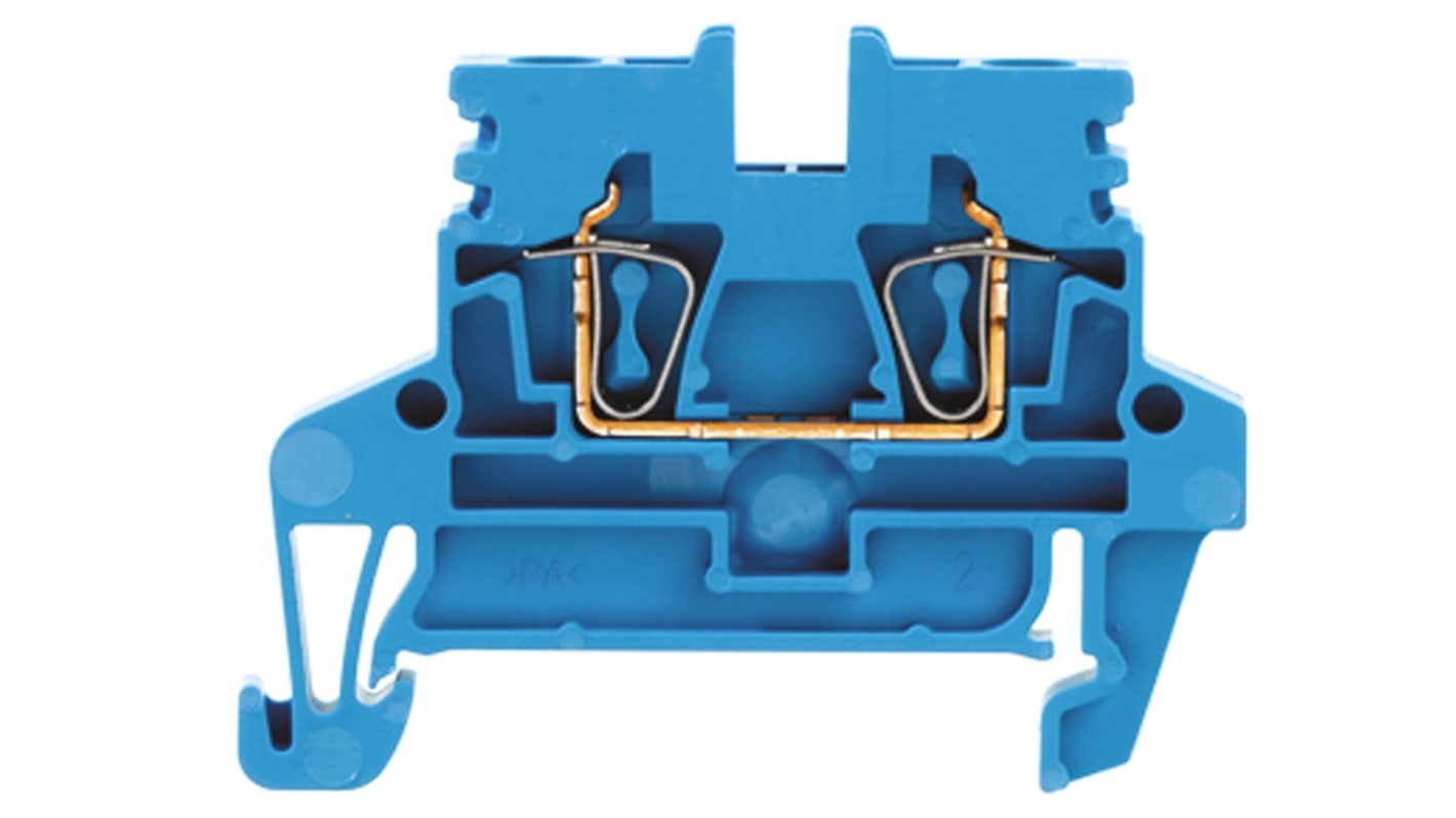 Weidmüller Z Series Blue Feed Through Terminal Block, 0.5 → 4mm², Single-Level, Clamp Termination