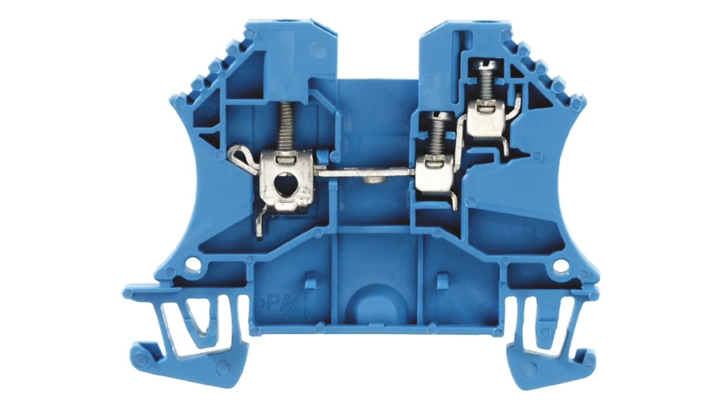 Blok zacisków przelotowych Weidmuller poziomy: Pojedynczy 30 → 12AWGŚruba W 24A 800 V