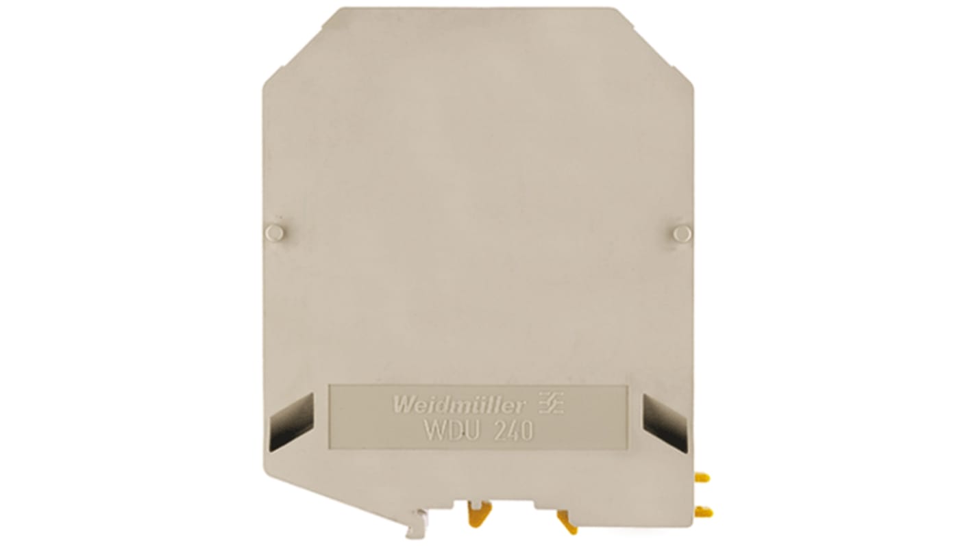 Weidmuller W Series Dark Beige Feed Through Terminal Block, 70 → 240mm², Single-Level, Screw Termination