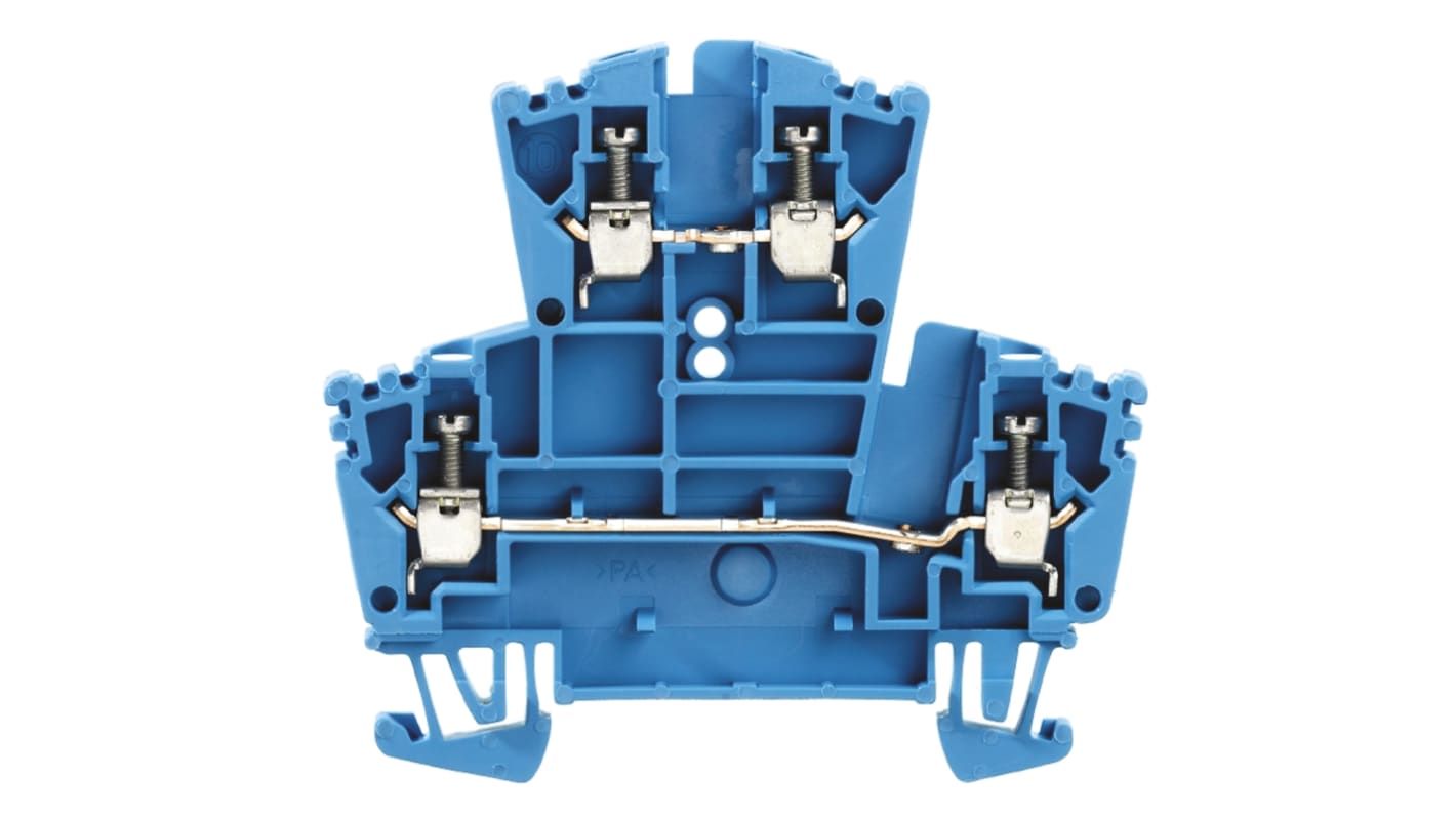 Weidmüller W Series Blue Double Level Terminal Block, 2.5mm², Double-Level, Screw Termination