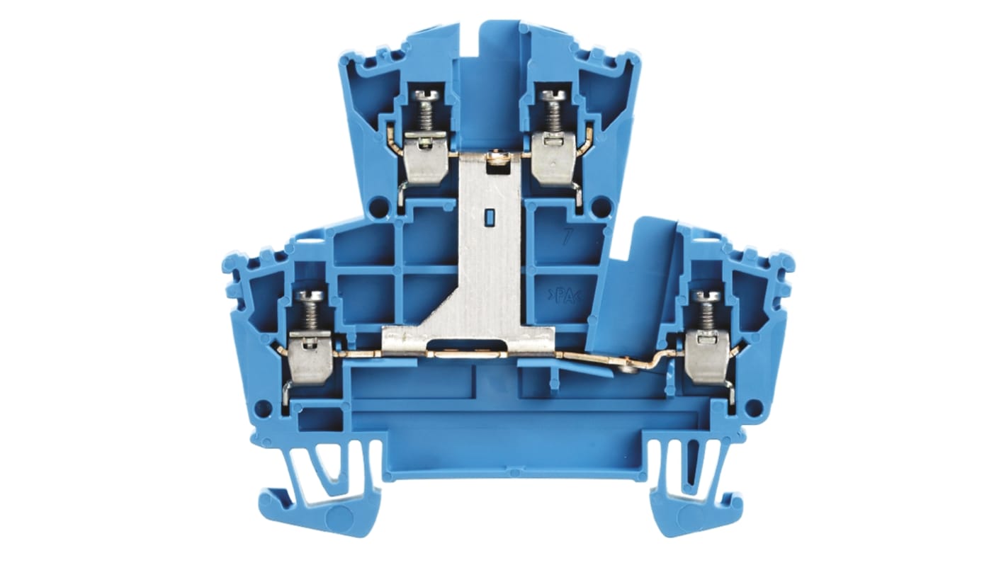 1022380000 Weidmuller W Series Blue Double Level Terminal Block, 2