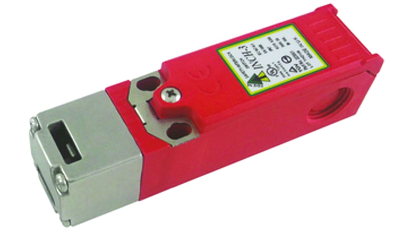 Interruptor de Bloqueo de Seguridad IDEM 223001, M16, 8, 2 NC / 1 NA, 5 A, 1 NA, 2NC, Fibra de vidrio, Llave, IP67,