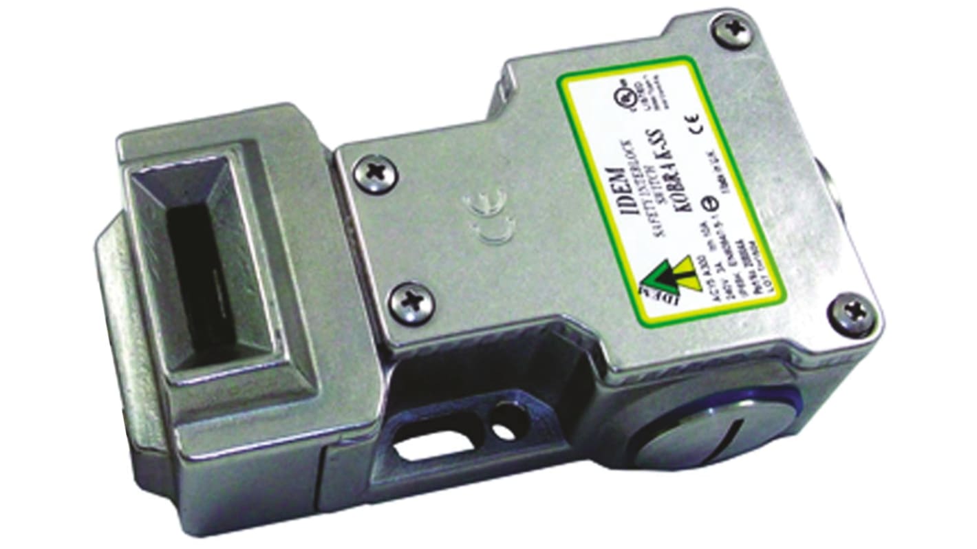 Interruptor de Bloqueo de Seguridad IDEM 208001, M20, 4, 2 NC / 1 NA, 10 A, 240V, 1 NA, 2NC, Acero inoxidable, Llave,