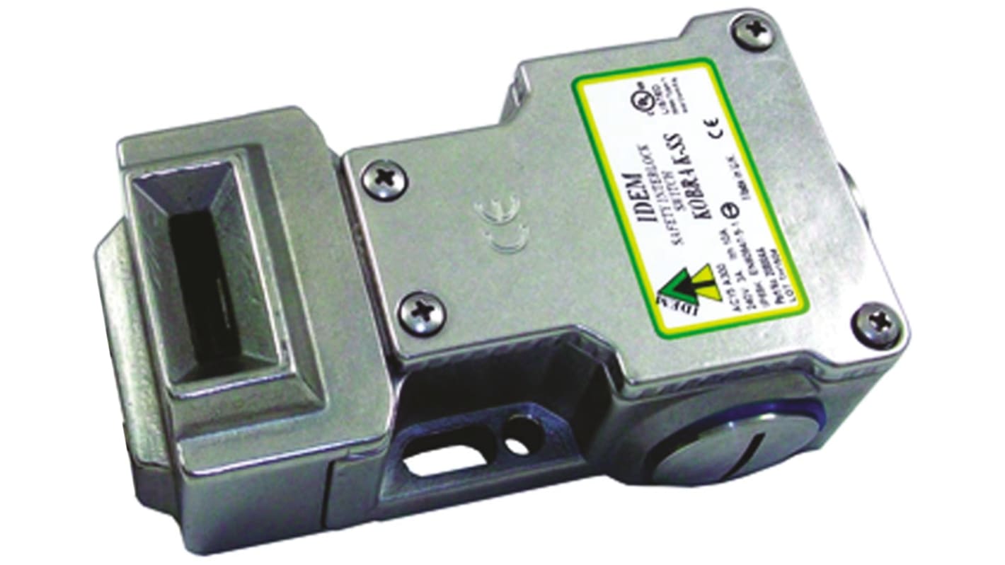 Interruptor de Bloqueo de Seguridad IDEM 208007, M20, 4, 3 NC/1 NO, 10 A, 240V, 1 NA, 3 NC, Acero inoxidable, Llave,