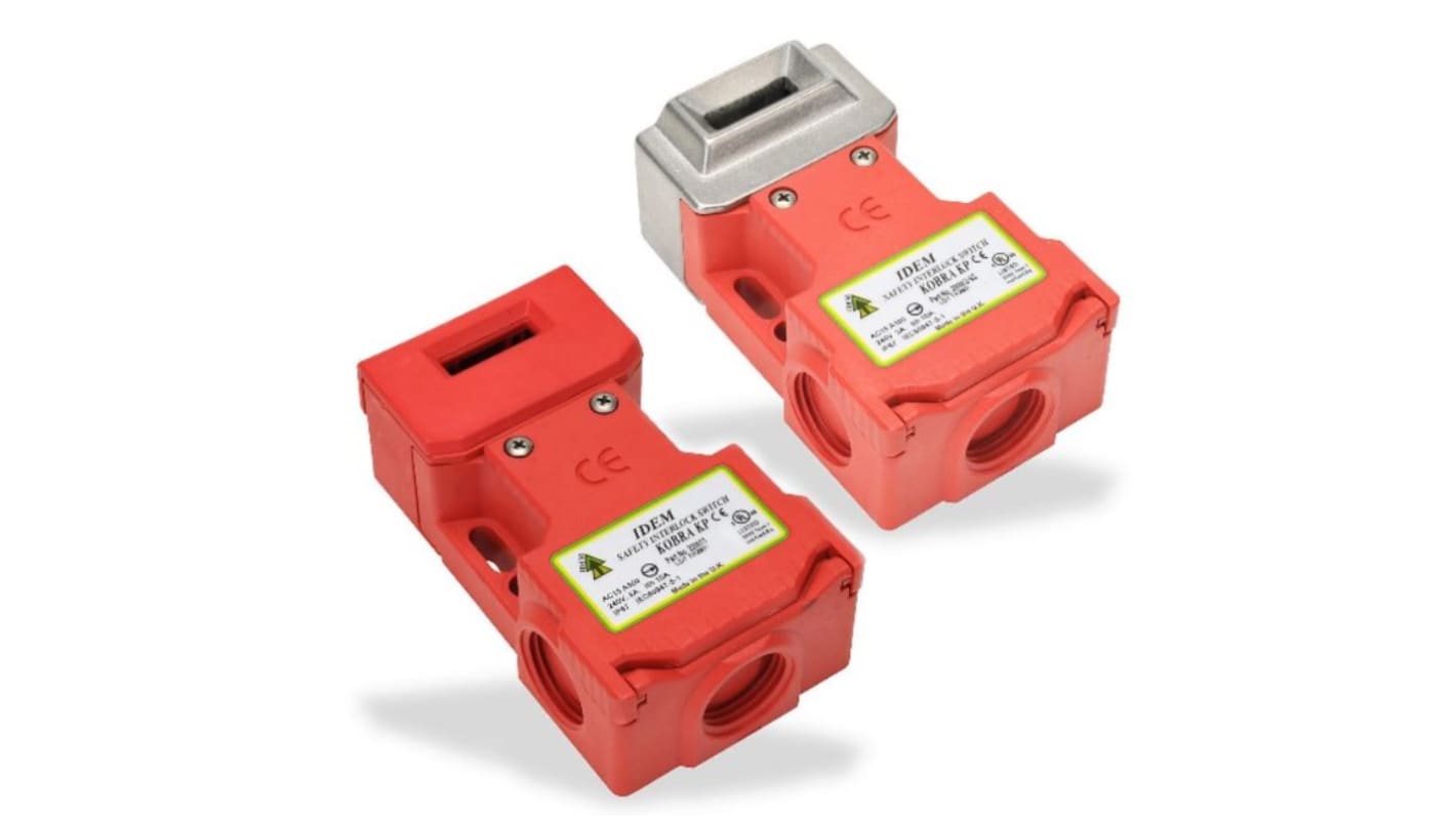 200001SS IDEM KP Safety Interlock Switch, 2NC/1NO, Keyed, Polyester RS