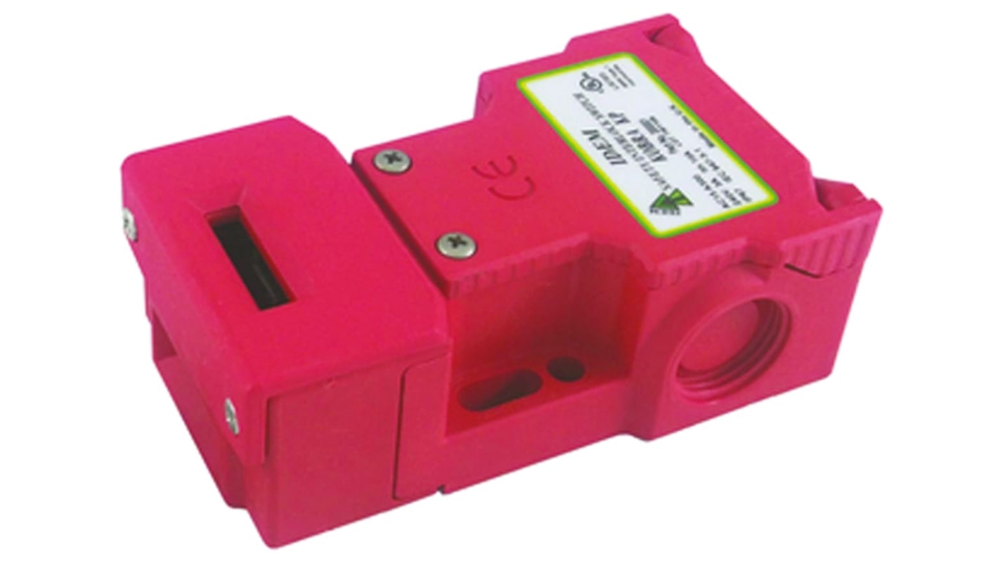 Interruptor de Bloqueo de Seguridad IDEM 200021-SS, Conector M12, 4, 2 NC / 1 NA, 10 A, 240V, 1 NA, 2NC, Poliéster,