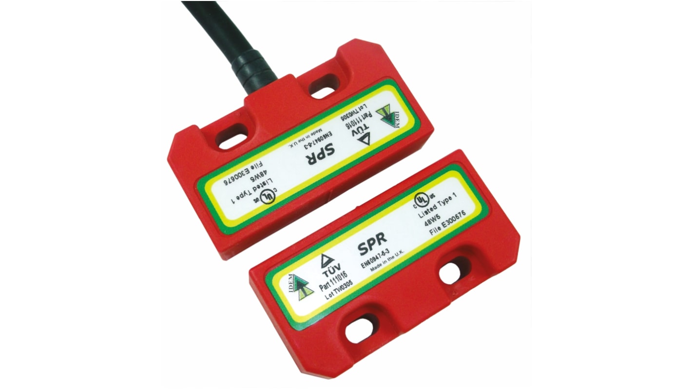 Interruptor sin contacto IDEM IDEMAG SPR, 2NC, contacto aux. NA, 250V ac, Safety Channels 1 A, Auxiliary Channel 200mA,