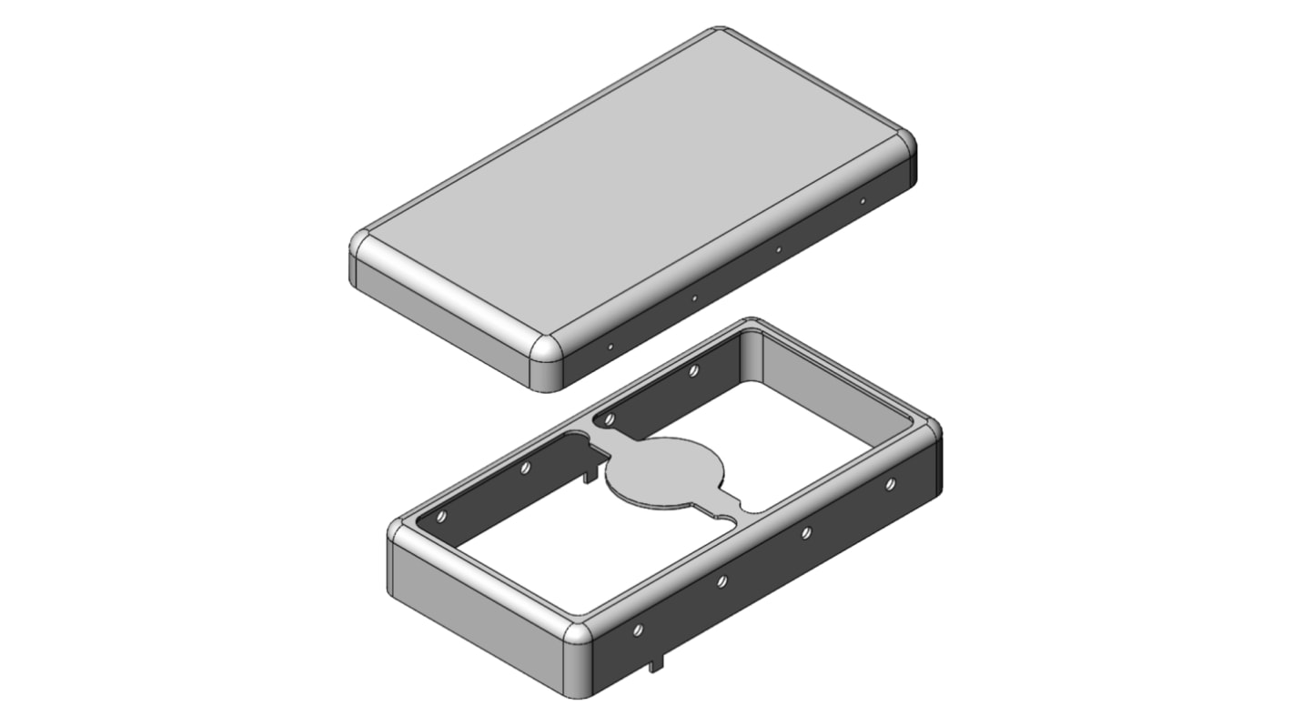 Skříň pro desku plošných spojů, řada: MS Cínovaná ocel 35.5 x 19 x 5.5mm