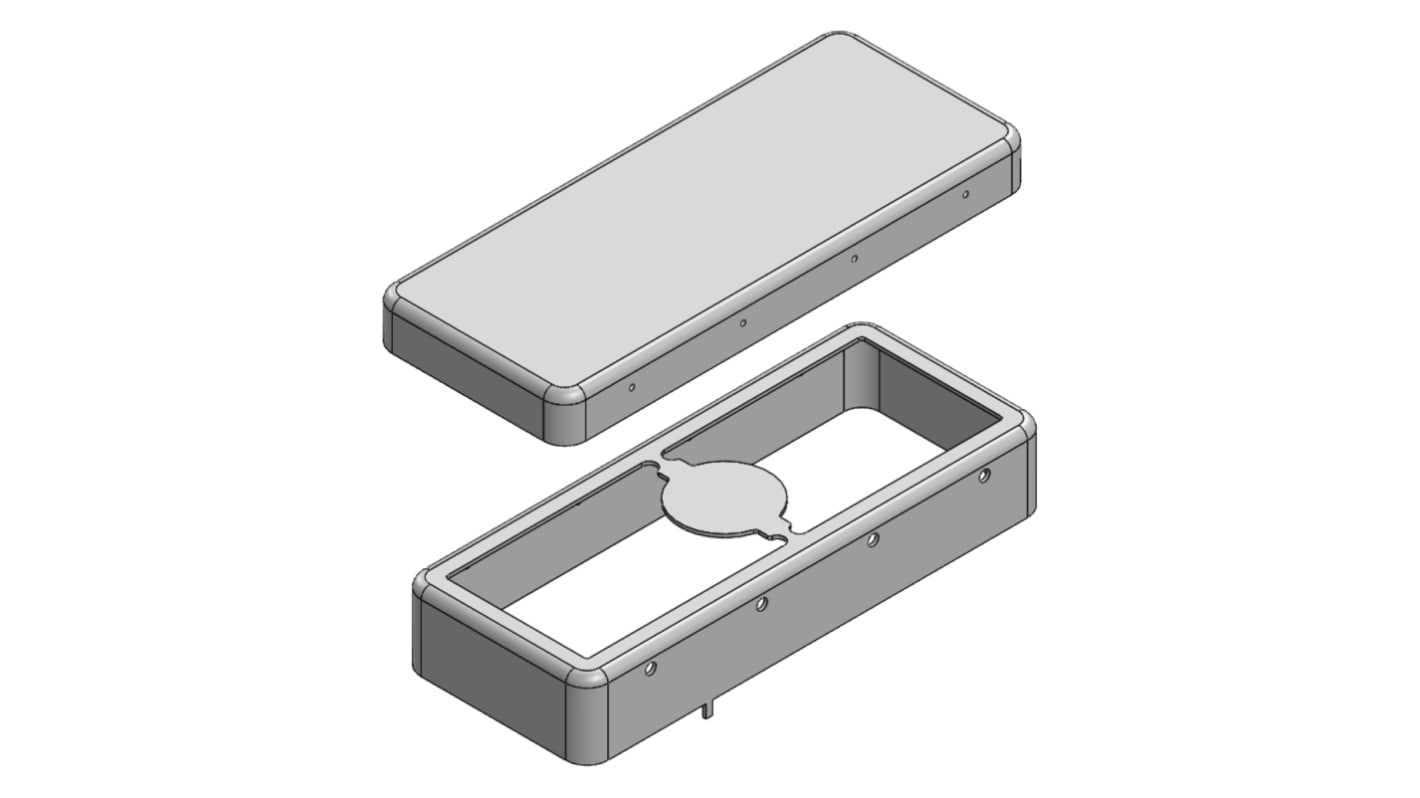 Skříň pro desku plošných spojů, řada: MS Cínovaná ocel 41.5 x 16.8 x 6.8mm